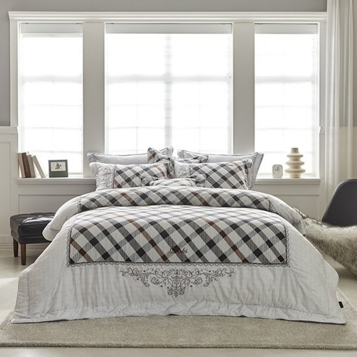 닥스침구모달 쇼팽 그레이 슈퍼싱글퀸킹세트이불커버패드베개커버