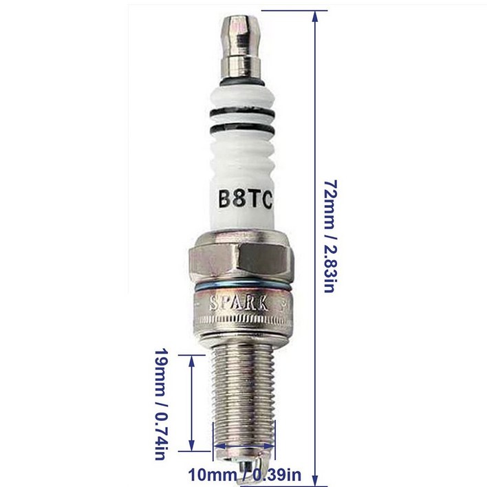 스즈키 챔피언용 B8TC 점화 플러그 오토바이 10mm 스레드 B8rtc RG94C 98059 5881 4854 대체