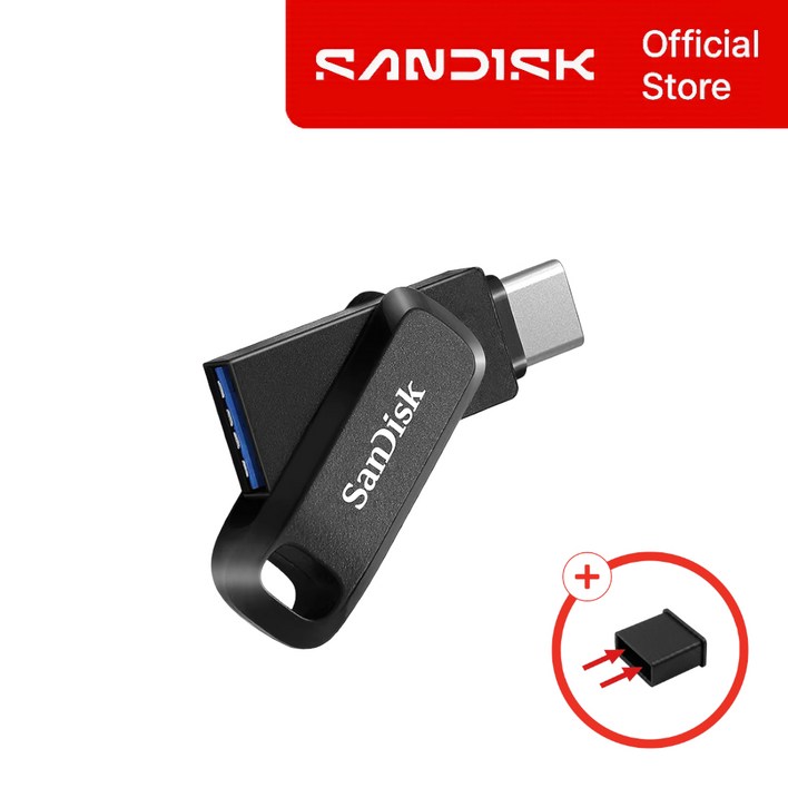 샌디스크 USB 메모리 울트라 듀얼 OTG USB 3.2 DDC3 블랙 단자 보호마개, 1개, 32GB