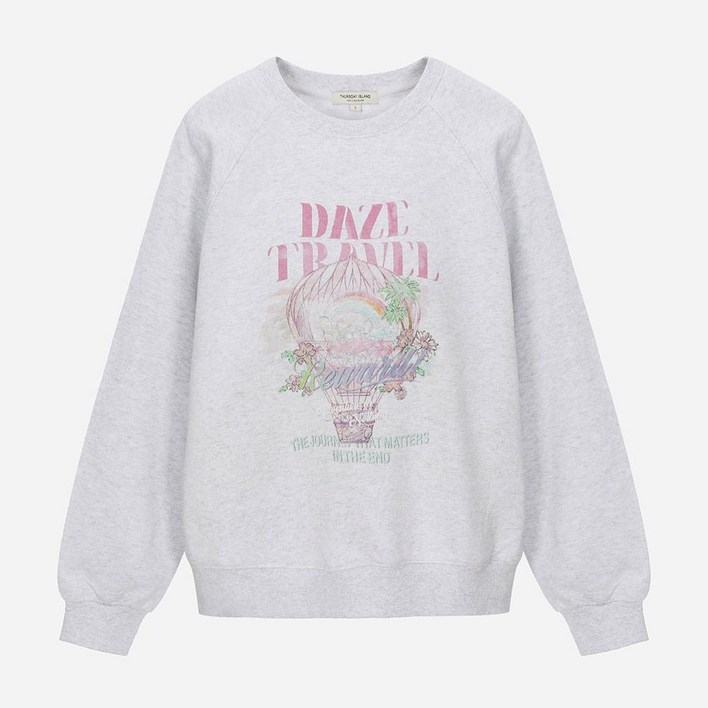 [백화점 정품] 써스데이아일랜드 오버핏 맨투맨 러블리 레글런 스웻셔츠