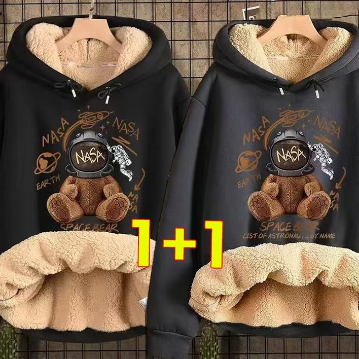 AOUGK 11 남성 기모 맨투맨 빅사이즈 후드 긴팔티 두꺼운 양털 후드티 가을 겨울 데일리