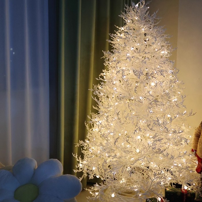 화이트 크리스마스 트리 심플 장식 소품 대형 가정용 윈도 장면 카페 매장 인테리어 장식