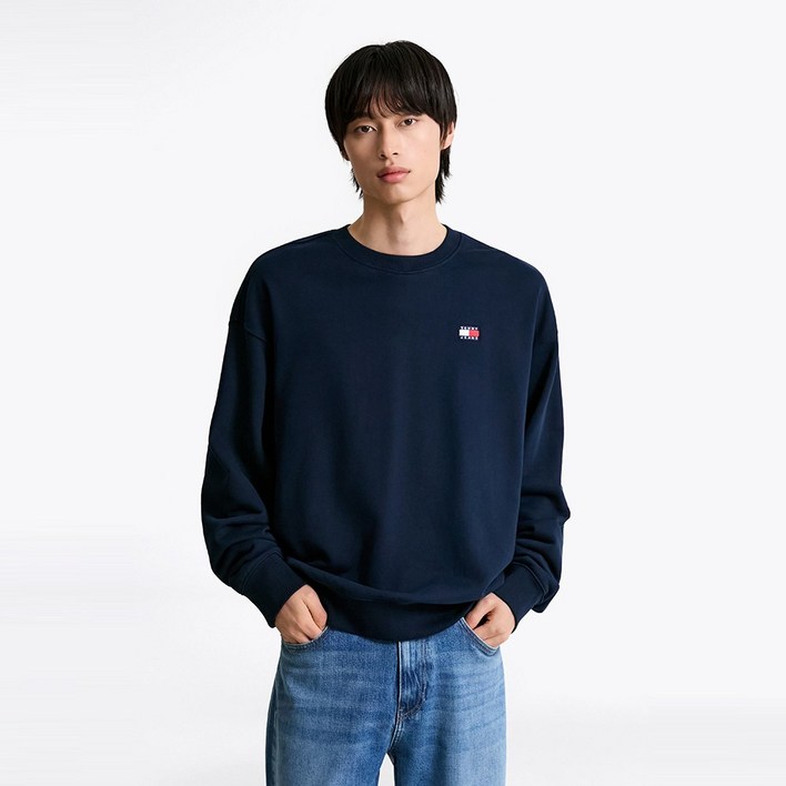 타미힐피거 크루넥 로고 스웨트 셔츠 T32F6TTO25TMT2C1G