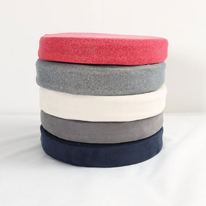 조브라운 스웨이드 원형 디자인 사무실 책상 방석