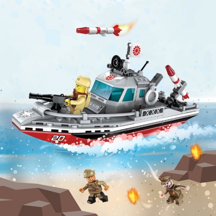 전투 해안선 배 호환 블럭1720, 1개