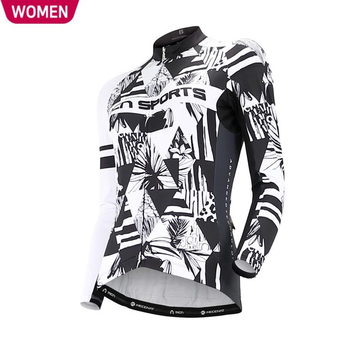 MCN 여성용 베네치아 긴팔 져지 자전거 의류 레이싱핏 상의 기능성 스킨슈트 타입 사이클 져지