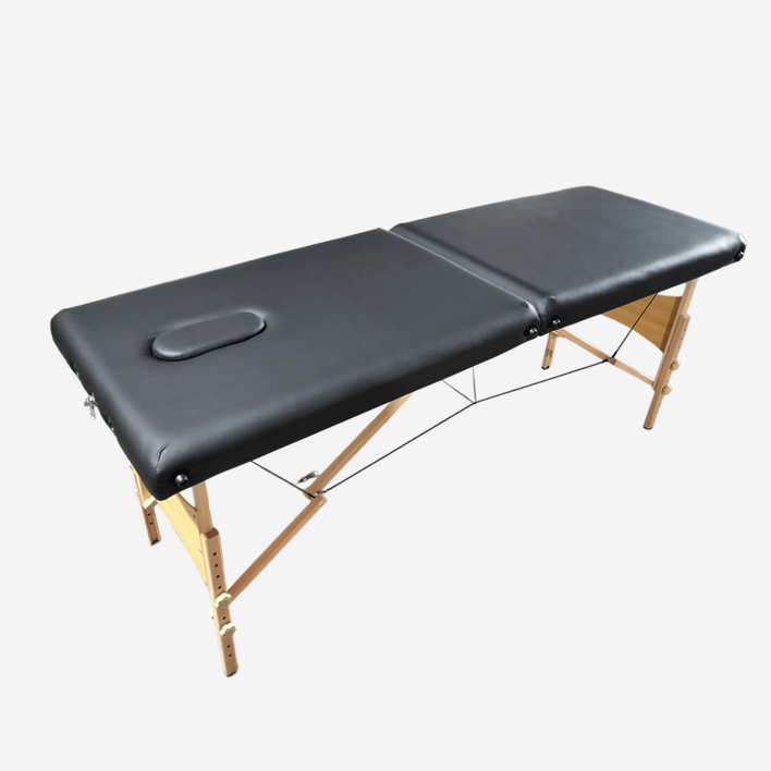 세븐뷰티 접이식침대 마사지 미용 베드 마사지 안마 의자, 블랙