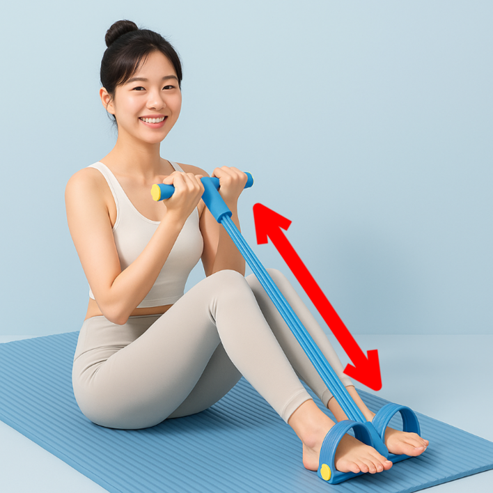 다이모니온 튼튼한 힙업 전신 로잉밴드, 1개, 스카이블루