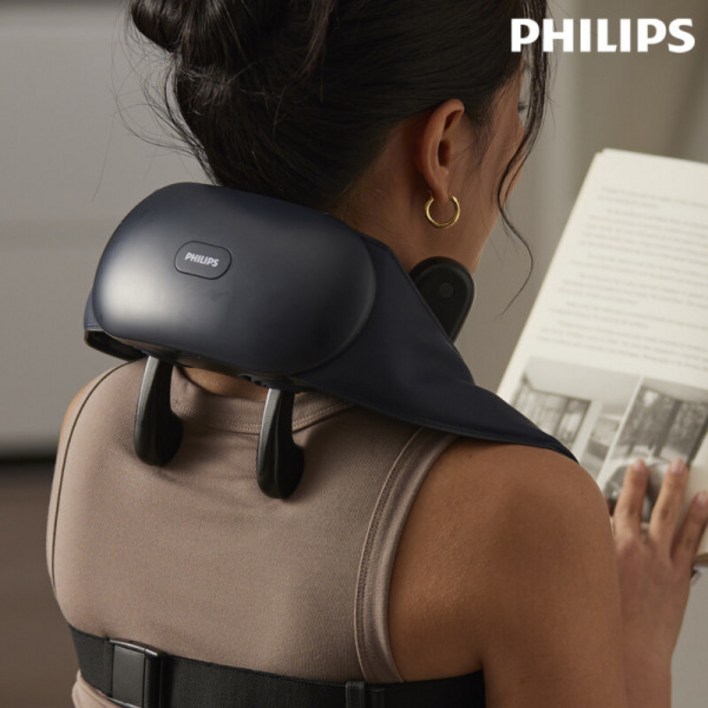 필립스 넥커버 목어깨 마사지기 승모근 종아리 마사지기 PPM3322, PPM3322, 화이트