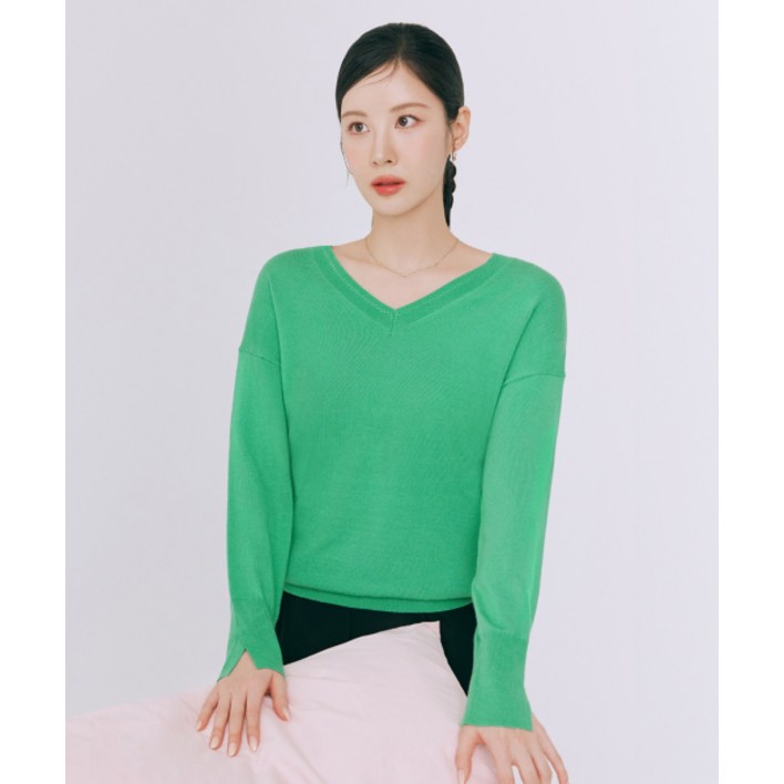 매장정품 더엣지 THEATG [서현 ][4PACK] 25SS 파스텔 브이넥니트 2049691338 694168