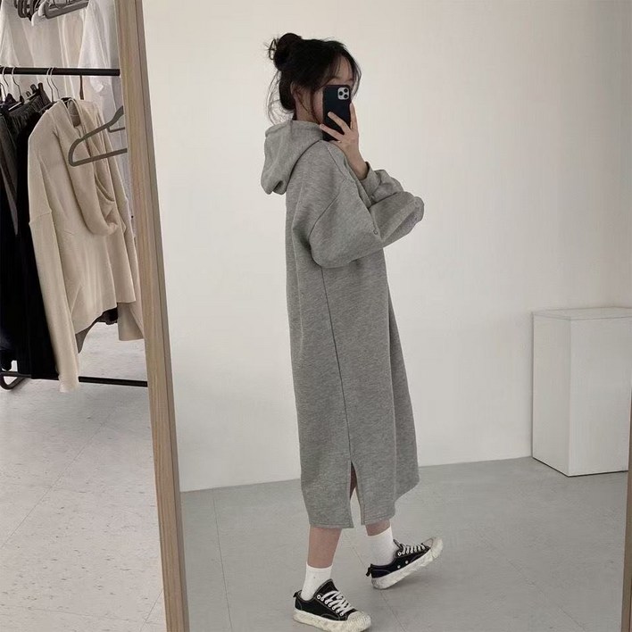 후드 롱 원피스 빅 사이즈SFSA