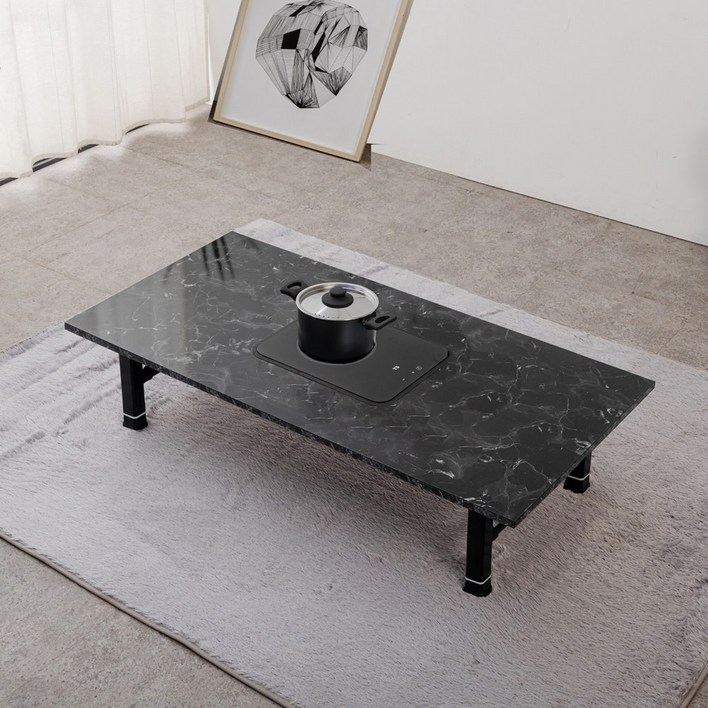 로라인덕션테이블 불판테이블 가정용불판테이블 고기불판테이블 인덕션 밥상 4인용 접이식식탁