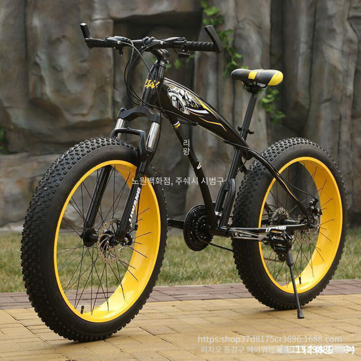바퀴큰자전거 광폭타이어 MTB 비포장도로 자전거