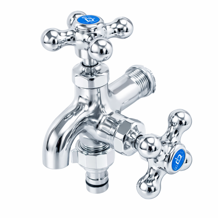 비욘드퍼니싱 국내생산 두갈래 가로 수도꼭지 KC, 1개