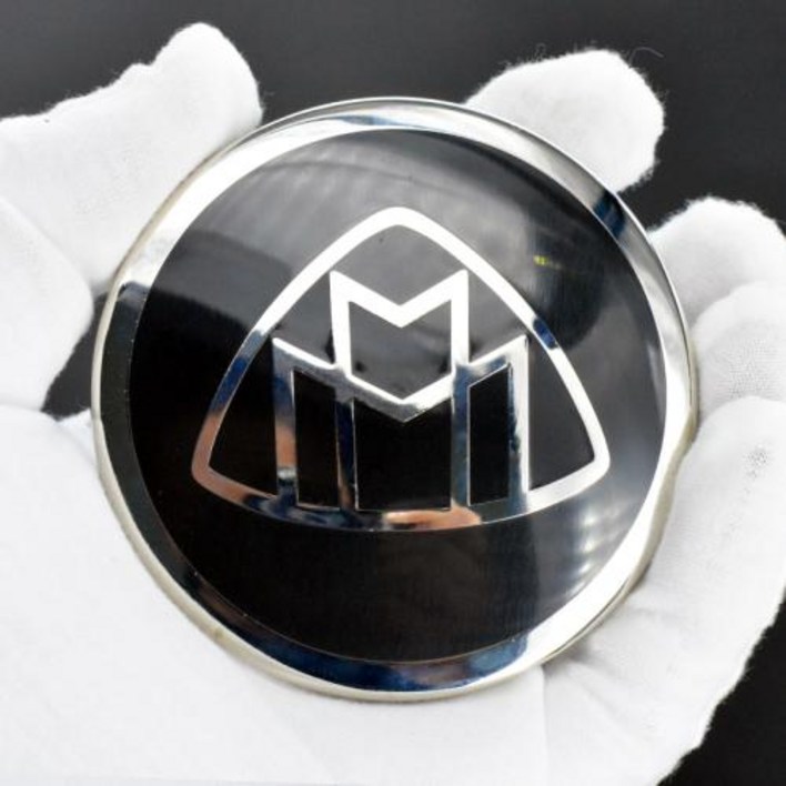 엠블럼 스티커 벤츠 마이바흐 MAYBACH 2124 벤츠 S 클래스 GLS EQS S480 스티어링 휠 로고, 1개, 2124 S480 580 680마이바흐 실버