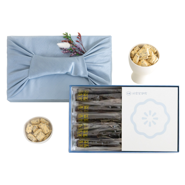 오담청연 도라지정과 한과 선물세트고급보자기포함 상견례 답례품 부모님선물, 500g, 1박스