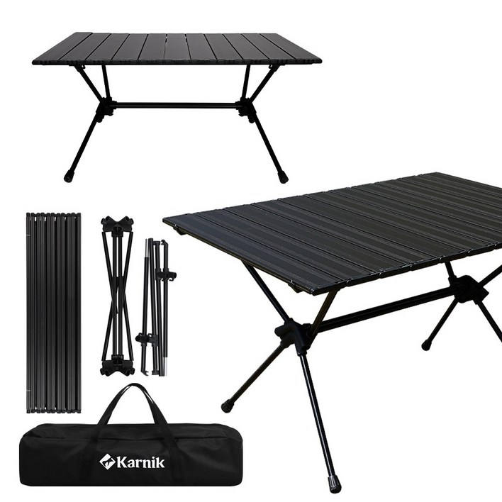 카르닉 경량 테이블 투웨이 입식 좌식, 프리미엄 블랙