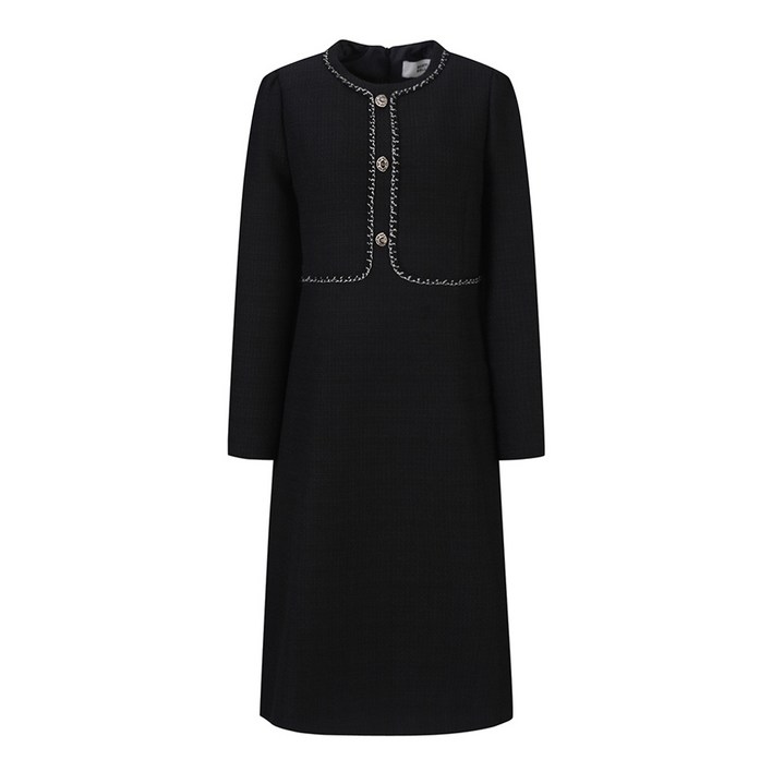 베스띠벨리  24봄 크링클 블록 벨티드 원피스12503BK