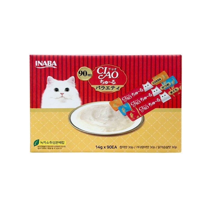 챠오츄르 대용량 90P 코스트코 고양이 츄르 간식 버라이어티 반려묘 차오추르 90P