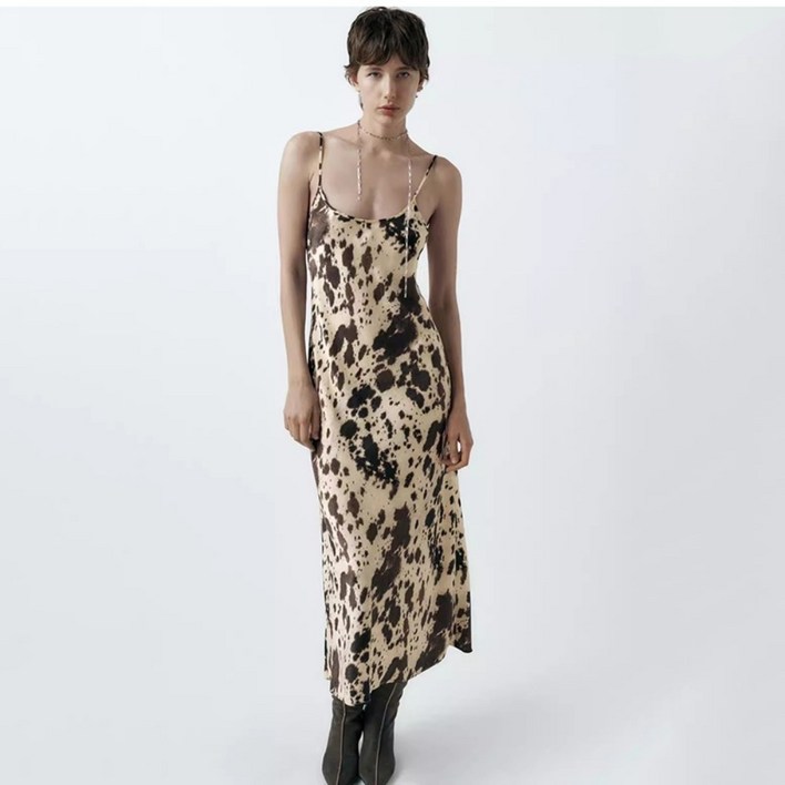 새틴 원피스 자라 ZARA자라 애니멀 프린트 2256 170 2256170