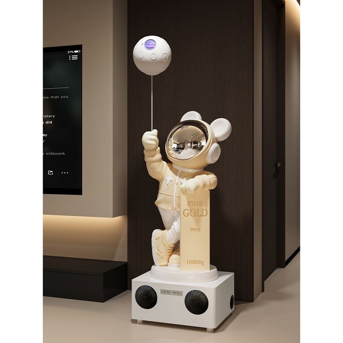 별무드등 우주비행사 LED 플라즈마 취침등 달, 우주비행사 램프부스149cm