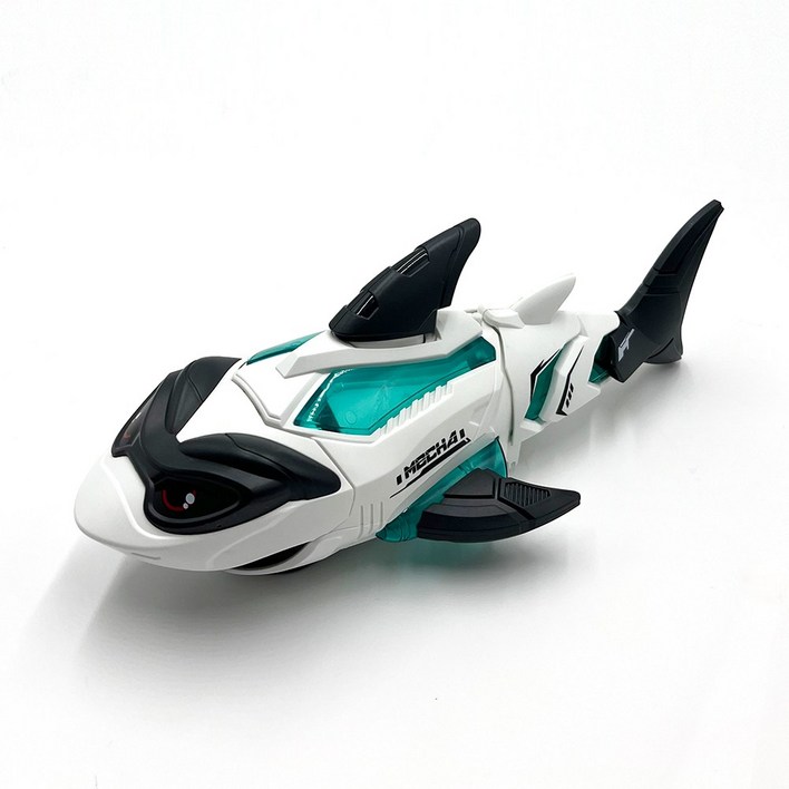 LED 신나는 멜로디 전동 움직이는 아기상어 로봇 장난감, 1개