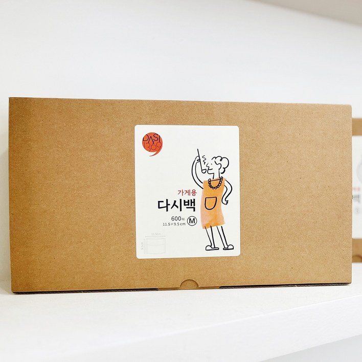 가게용 다시백 대형, 중형, 소형 골라보기 II 별 다섯을 위한 우리 가게만의 돋보이는 국물 레시피, 중M, 1세트, 600개