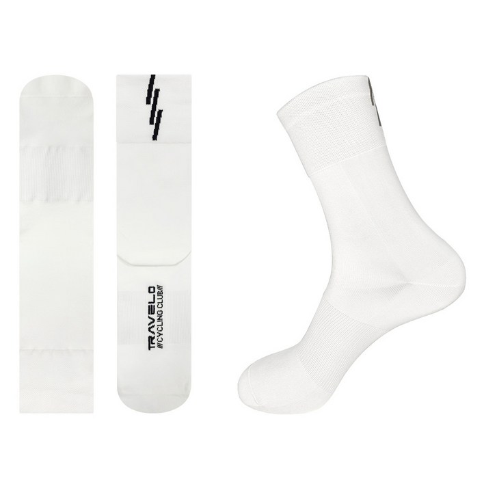 트레벨로 컴프레션 자전거 양말 2pcs, 화이트, 2개