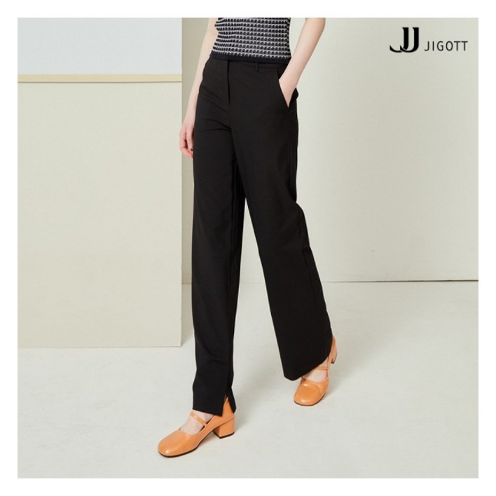 JJ지고트    스판 블렌드 롱 일자핏 팬츠 GN4P0SL40