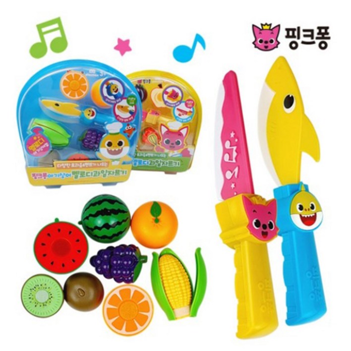 핑크퐁 멜로디 과일자르기 (핑크퐁/아기상어, 택1) (배터리 교체 요망)
