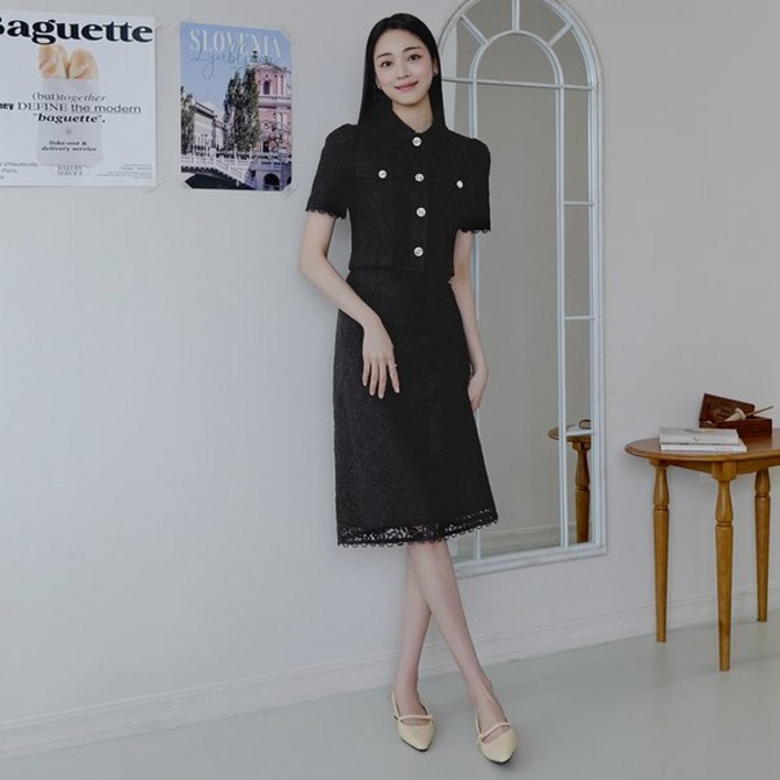 백화점상품 잇미샤 블라우스 24 SS 레이스 셋업 ITO4ZBL57A