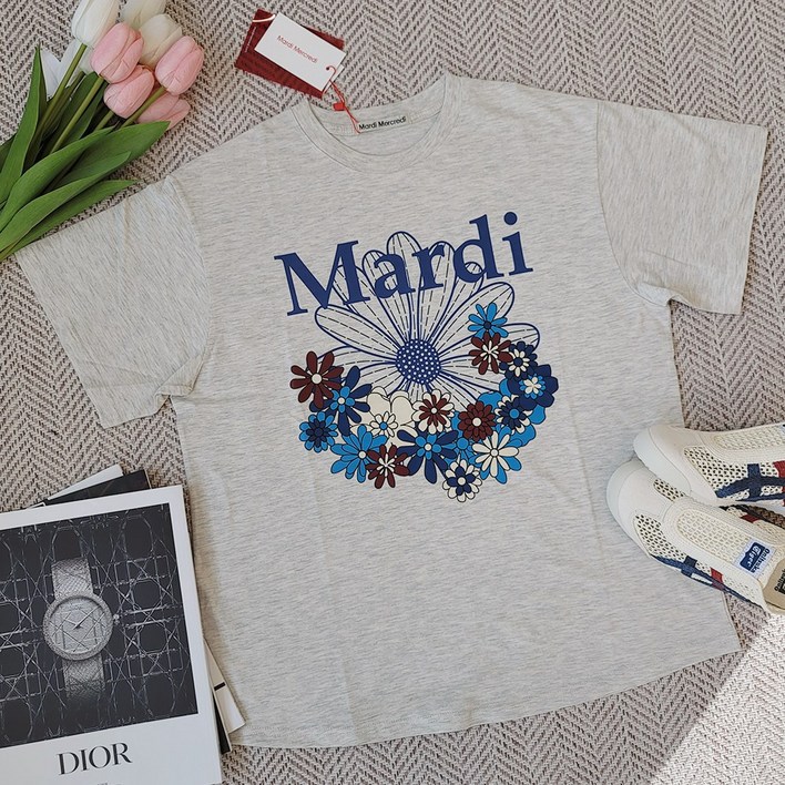 마르디메크르디 Mardi Mercredi 정원 플라워 JARDIN 여성 오버핏 티셔츠