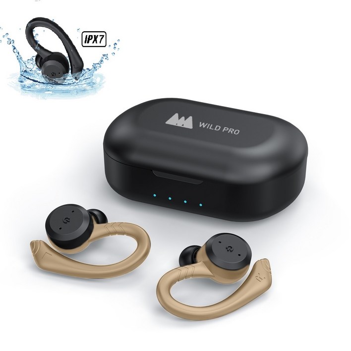 와일드프로 스포츠 귀걸이형 방수 블루투스 이어폰 MT-BE1018 Premium 한국어지원, 아이보리, MT-BE1018D Premium