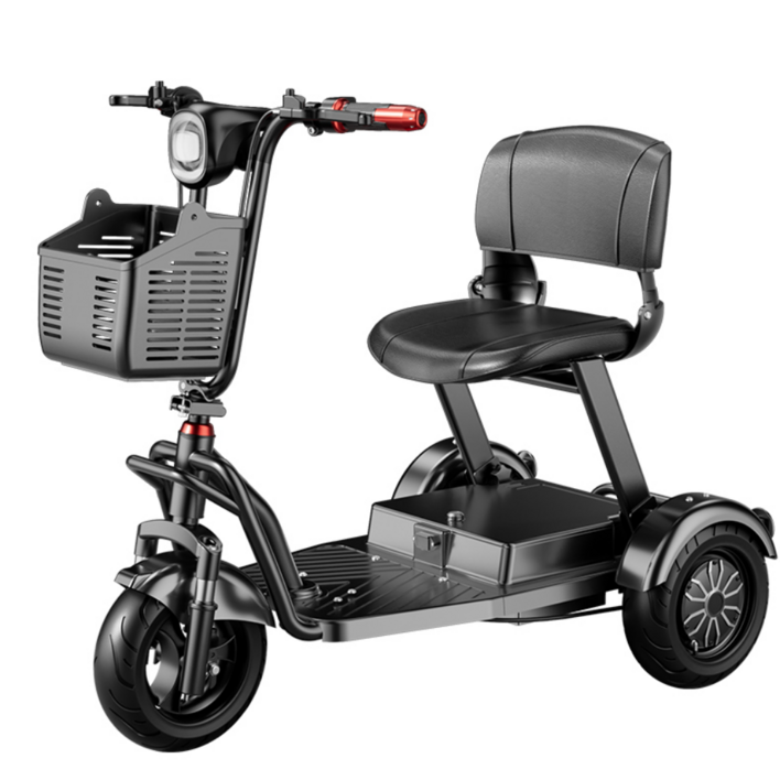 모드홈 세발 전기 자전거 스쿠터 안전한 삼륜 전동 어르신 전동차, 레드, 스틸