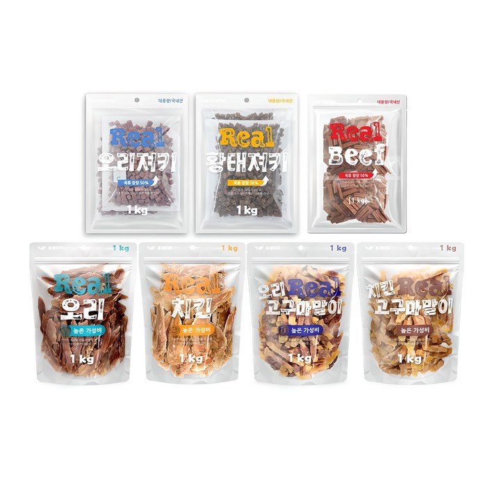 인네이처 리얼 치킨 사사미 1kg, 오리 저키, 1kg, 1개