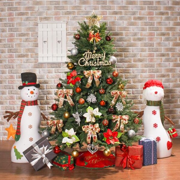 아트박스위드마켓 150cm 카니발 골드＆레드 전나무 혼합 트리 풀세트, 상세페이지 참조