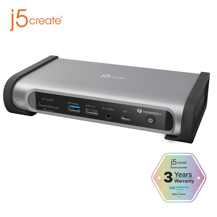 j5create JTD568 썬더볼트4 쿼드 디스플레이 도킹스테이션