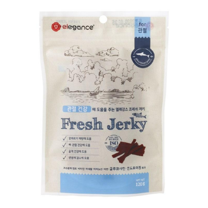 엘레강스펫 강아지 저알러지 가수분해 간식 프레쉬 져키