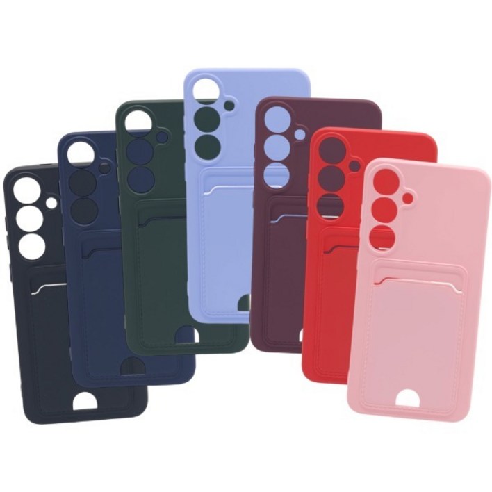 갤럭시퀀텀4 케이스 카드 젤리 파스텔 포켓 수납