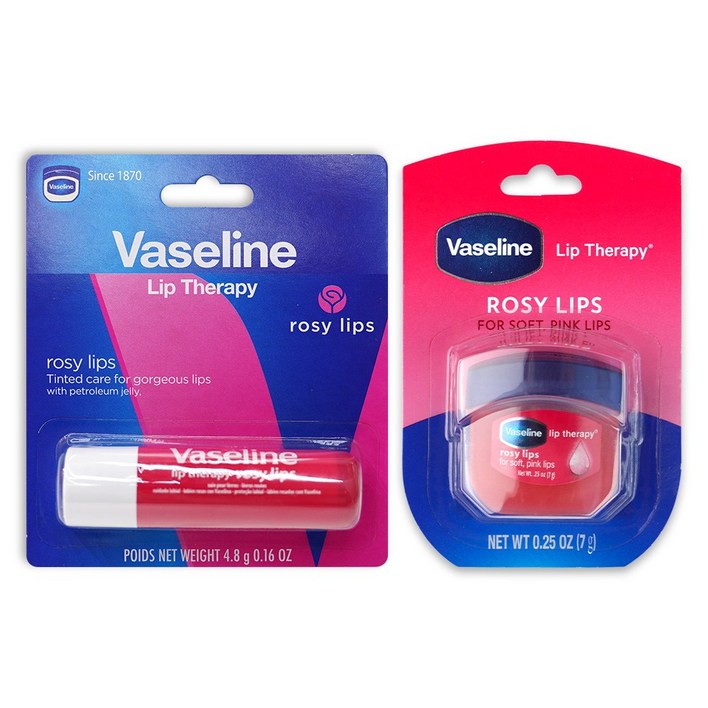 바세린 립 테라피 로지립스 립밤 스틱형단지형 보습립밤, 1개, 로지립스