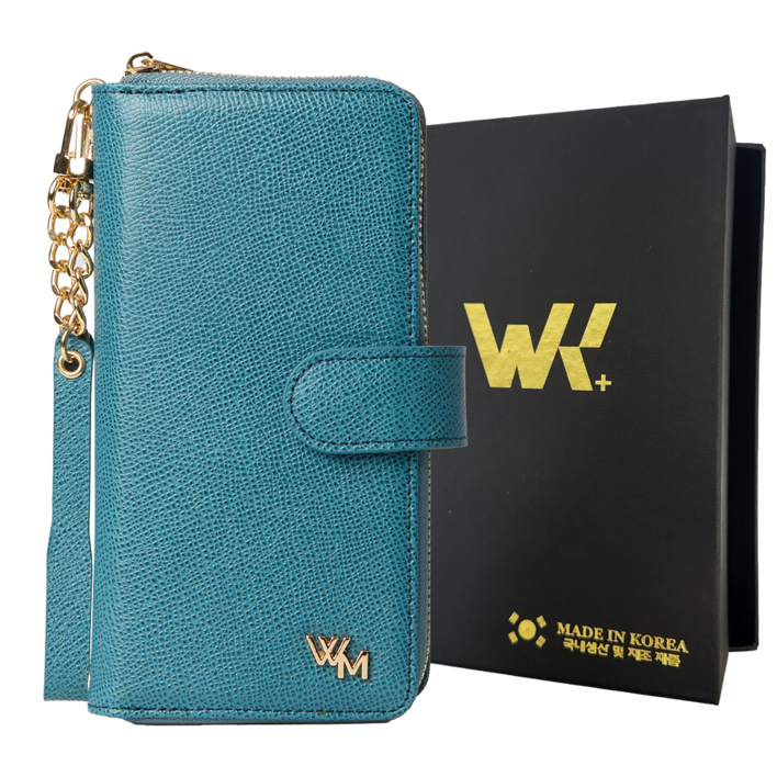 위케밀러 프리미엄 국산 천연소가죽 스트랩 카드 지갑 핸드폰 케이스