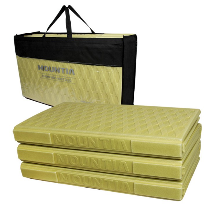 마운티아 캠핑매트 240 브라운3단 양면 240x200 텐트매트 피크닉