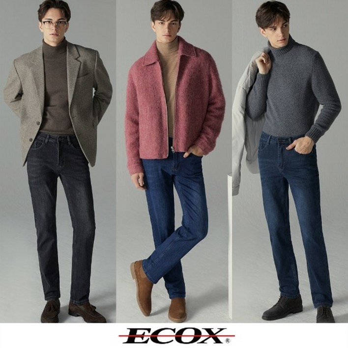 쇼핑엔티 에콕스 남성 하이엘라 기모데님 3종