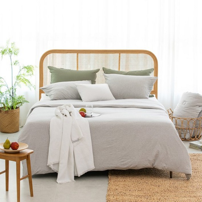 소프라움앤 모찌 코튼 순면저지 홑겹이불커버 싱글퀸 그레이