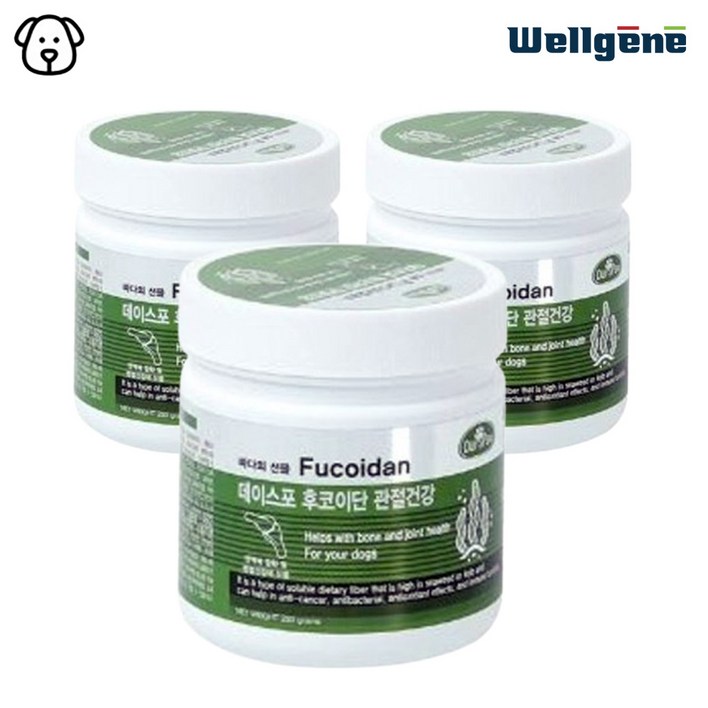 데이스포 후코이단 강아지 영양제 250g 관절 종합 피부 장 영양간식 져키 면역력 간식, 3개, 250g 데이스포 후코이단 강아지 영양제 250g 관절 종합 피부 장 영양간식 져키 면역력 간식, 3개, 250g