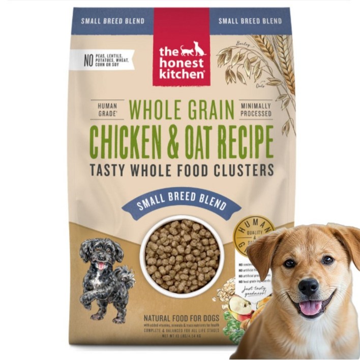 디어니스트키친 강아지 건식사료 클러스터 홀그레인 치킨+오트 스몰브리드 450g/1.81kg/4.54kg