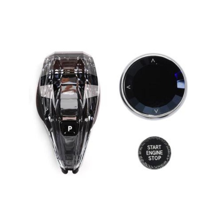 크리스탈기어봉 시프트 노브 세트 자동차 인테리어 액세서리 BMW X5 시리즈 G05 X6 G06 X7 G07 3 G20 X3 G01 X4 G02 호환