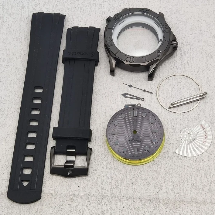 210.92.44.20.01.003 액세서리 삼각대 31mm 블랙 다이얼 시하스 300 시계 부품2813 무브먼트용 케이스시