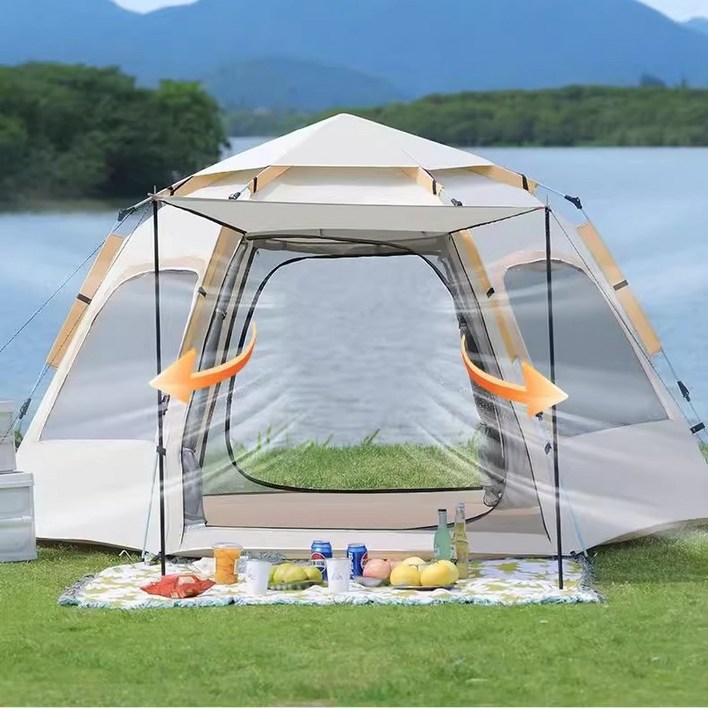 Norbei 원터치 육각 돔 텐트 캠핑 그늘막텐트 25년최신형, 58