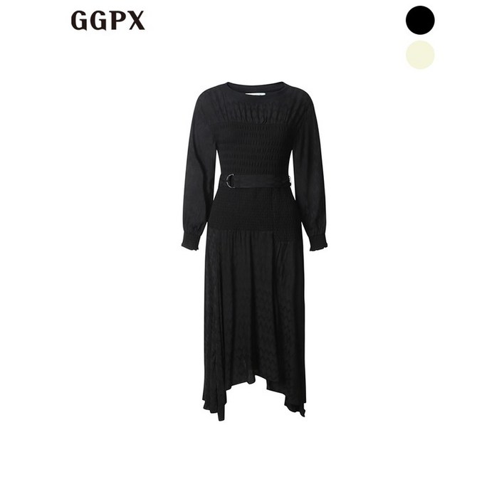 GGPX 벨티드 레오파드 셔링 롱 원피스 GNA3OP141F GGPX 벨티드 레오파드 셔링 롱 원피스 GNA3OP141F